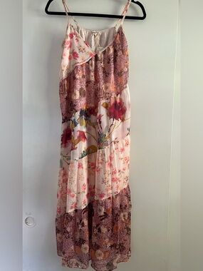 Mystree Pink Floral Maxi Dress NWT